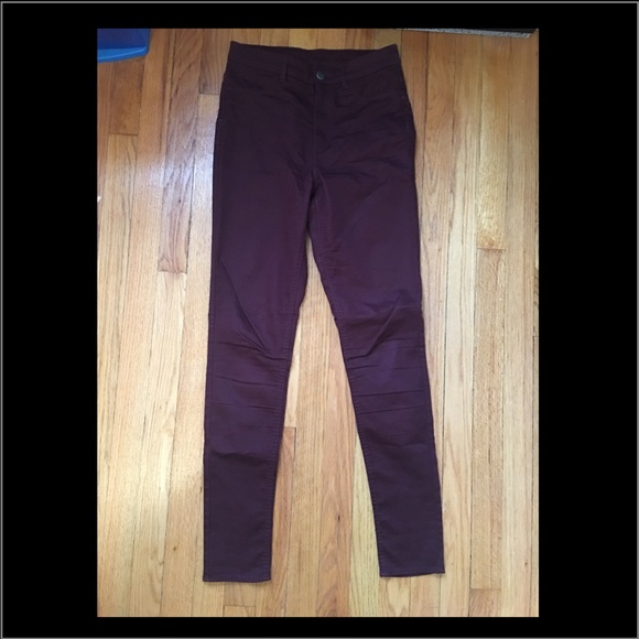 Burgundy high waisted  H&M pants