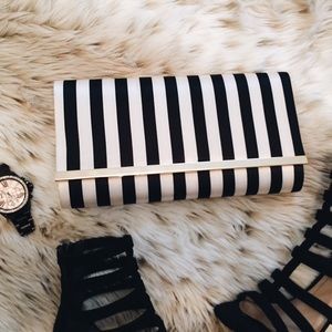 Black and white clutch