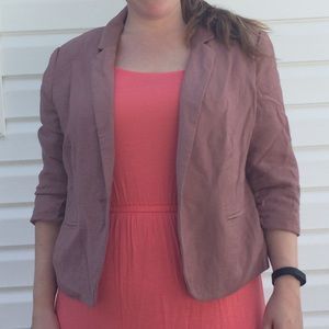 LC Lauren Conrad Dark Blush Blazer Size 16