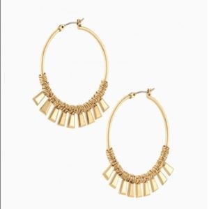 Gold Fringe Hoop Earrings!