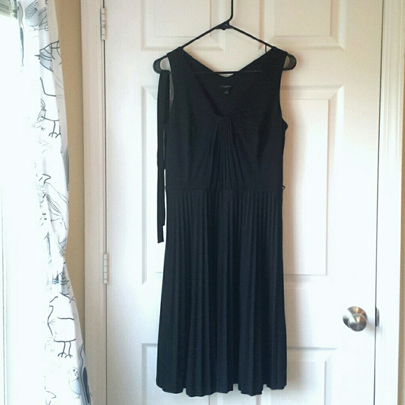Pleated Black Dress