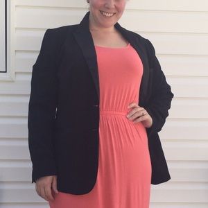 LC Lauren Conrad Size 14 Black Tuxedo Trim Blazer