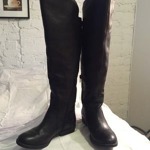 Slightly over Knee-High black boots