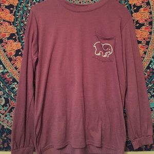 Burgundy Ivory Ella Shirt