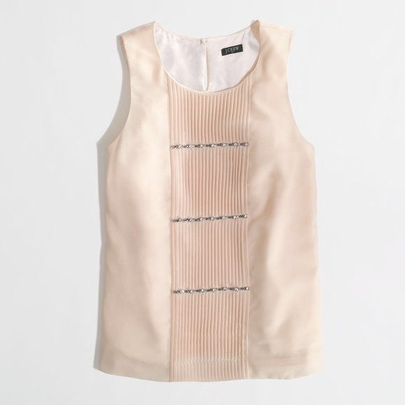J. Crew Factory pleated sparkle cami