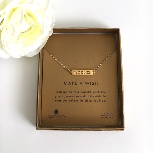 Dogeared • KARMA Plaque Bracelet • Gold - Picture 3 of 3