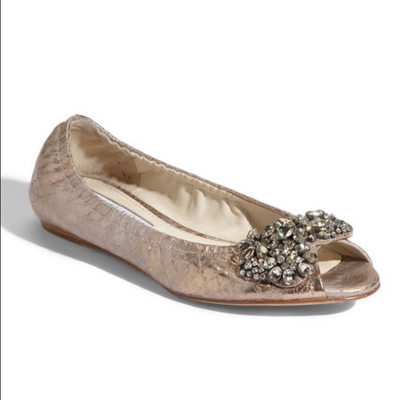 Vera Wang Peep Toe Flats