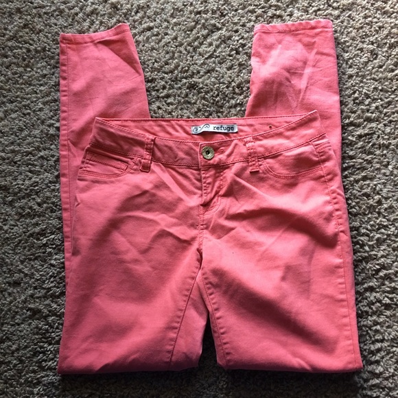 SIZE 4 CORAL SKINNY JEAN STRETCHY AND SOFT