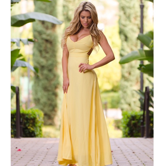 Yellow maxi dress - Picture 2 of 4