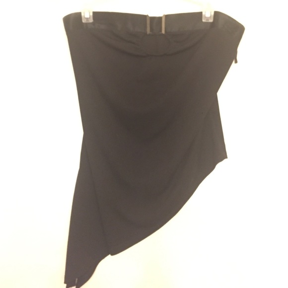 Sexy Black Shirt-Asymmetrical