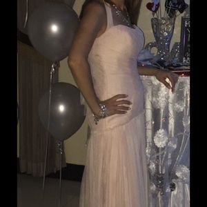 Stunning blush evening gown.