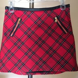 Plaid mini skirt