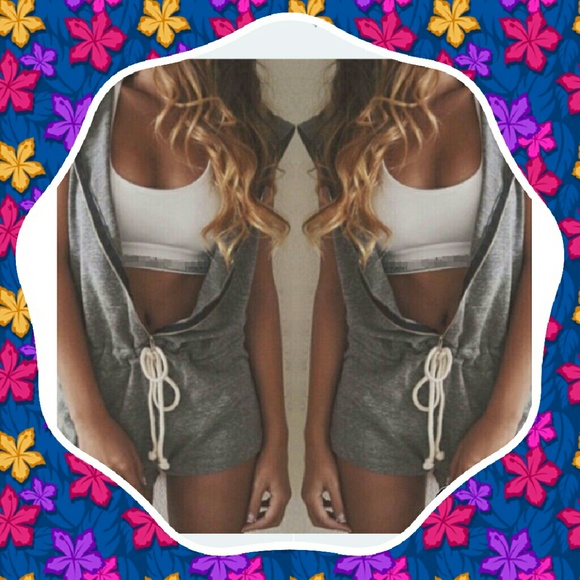 Gray Hooded romper