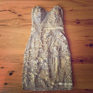 Strapless Fully Beaded Dress