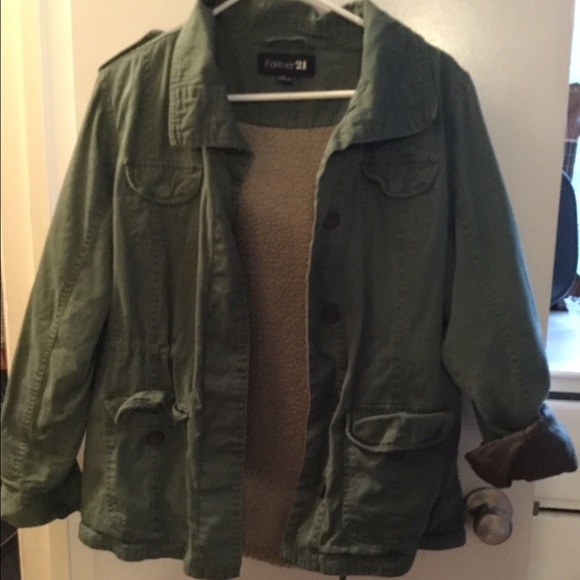 Forever 21 green jacket