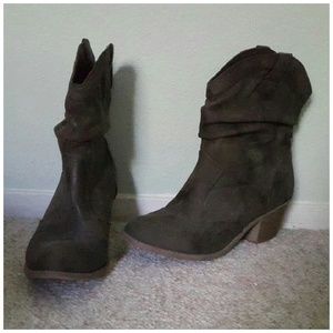 Slouchy Faux Leather Boots