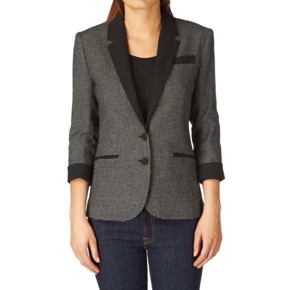 ⚫️⚪️⚫️Black and white polka dot blazer!