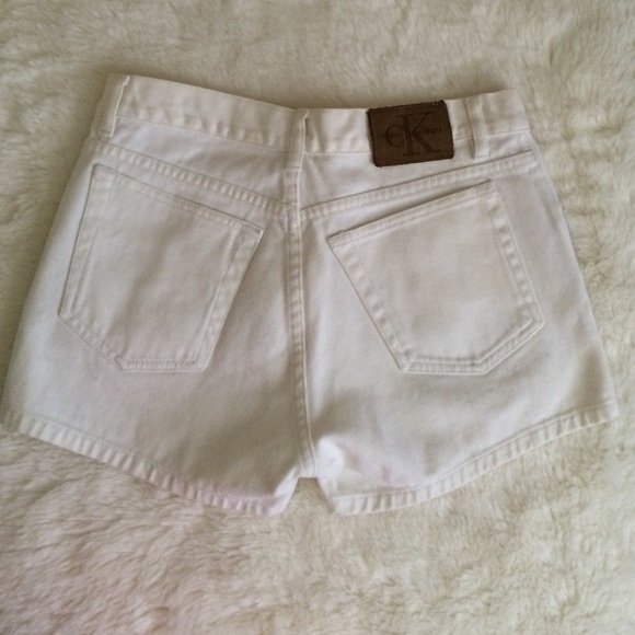 Calvin Klein Jeans Shorts Calvin Klein White Denim Shorts Poshmark
