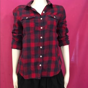 Very cute button down red/blue flannel