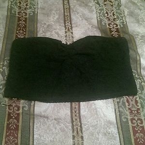 1X forever 21+ black lace bandeau top