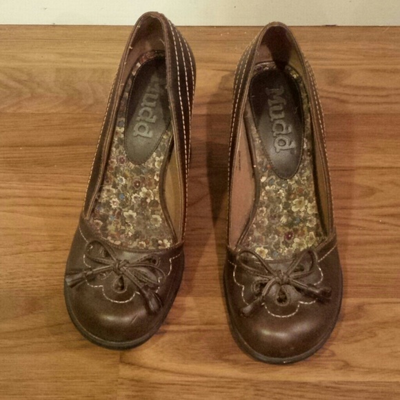 Mudd Stacked Heel Pumps