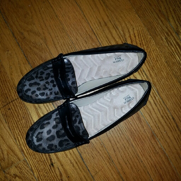 Avon leopard print loafers