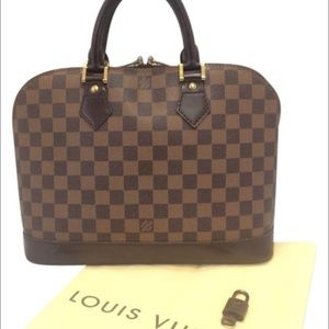 Louis Vuitton Alma Damier Ebene Satchel