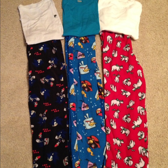 Lot of boys size 10-12 fleece pajamas.