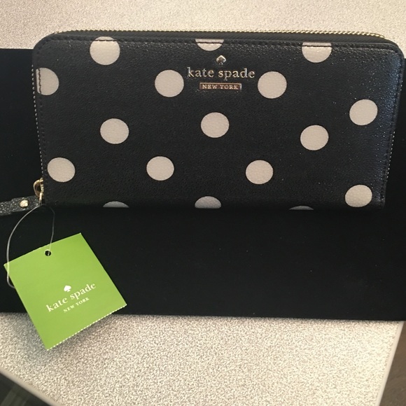 Beautiful, fun polka dot Kate Spade Wallet