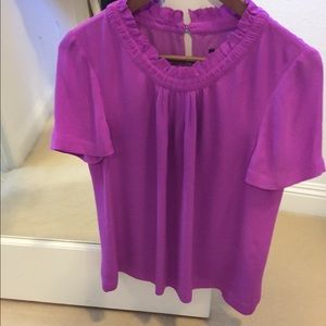 Jcrew silk ruffle top