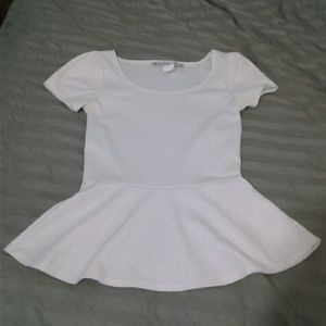 White Peplum top