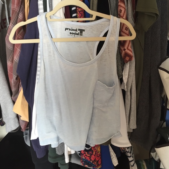 Baby Blue cropped tank top