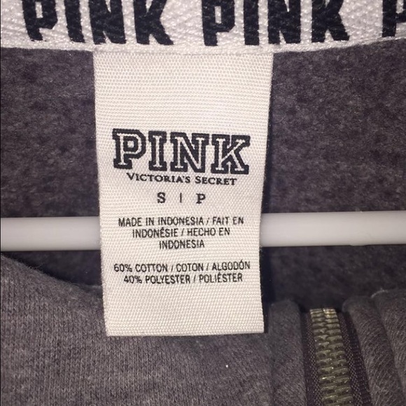 Victoria Secret Pink Half Zip Gray - Picture 2 of 2