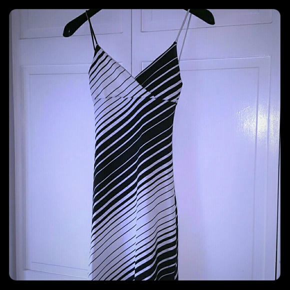 Cheap Black and White striped dress Small - Picture 1 of 2