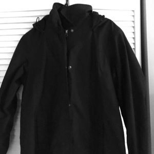 Medium black LL Bean rain coat