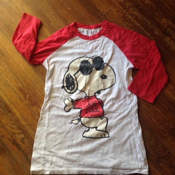 Red and white baseball graphic tee