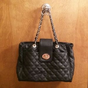 Aldo black quilted tote