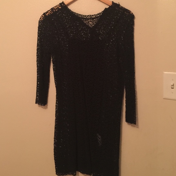 Crocheted Black Dress