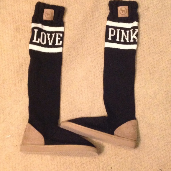 Victoria's Secret PINK slouchy Mukluk boots