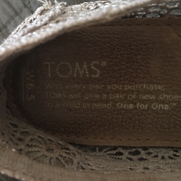 SOLD. Toms crocheted slip on(cute) shoes. - Picture 2 of 4