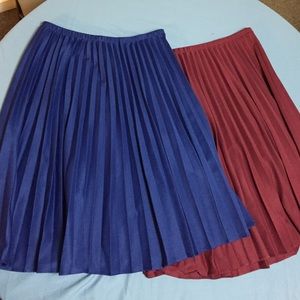 Set of vintage pleated skirts