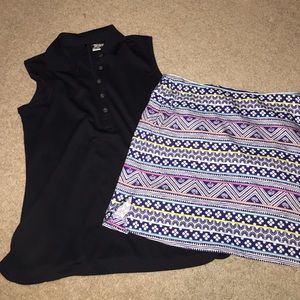 Sleeveless golf polo
