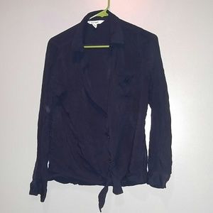 Navy blue button up