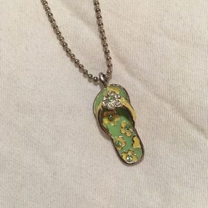 Green flip flop necklace