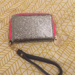 Metallic fun wrist wallet