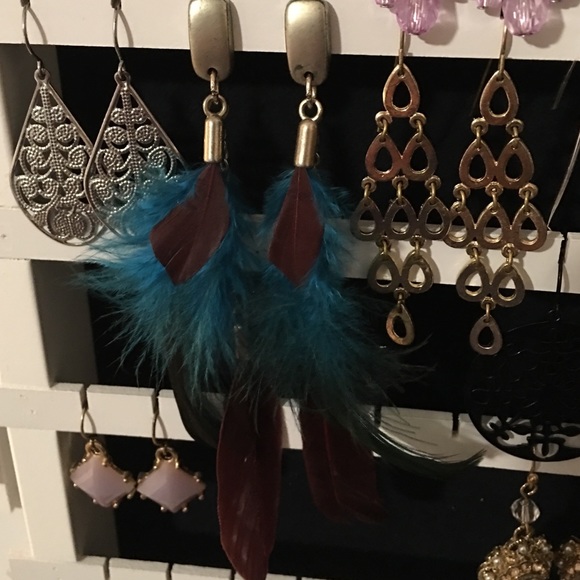 Feathered earrings