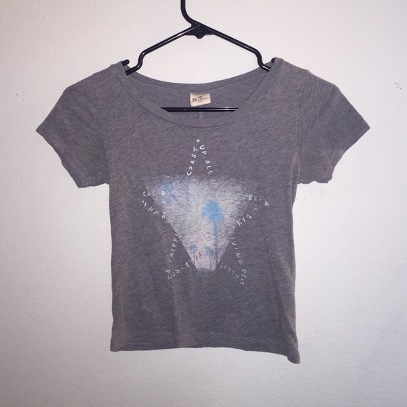 Gray hollister crop top