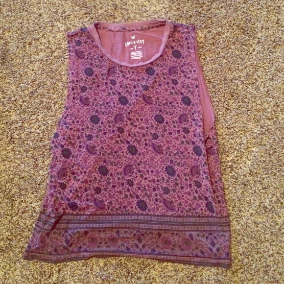 American Eagle Floral Tank-Top