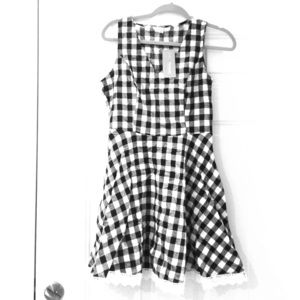 Plaid a-line dress