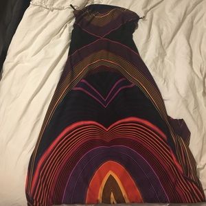 Bright colored maxi dress